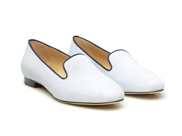 SHOEPASSION.com – modieuze loafers voor dames in het lichtblauw
