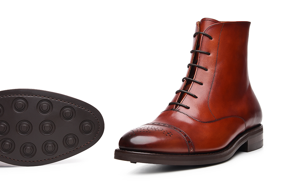 Rahmengenahter Oxford Boot Mit Patina Shoepassion Com
